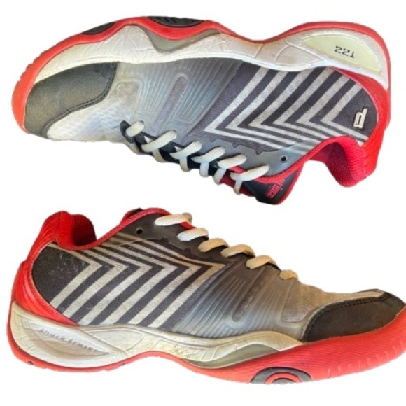 Prince T22 Lite Mens Size 7 Black White Red. - Picture 4 of 7